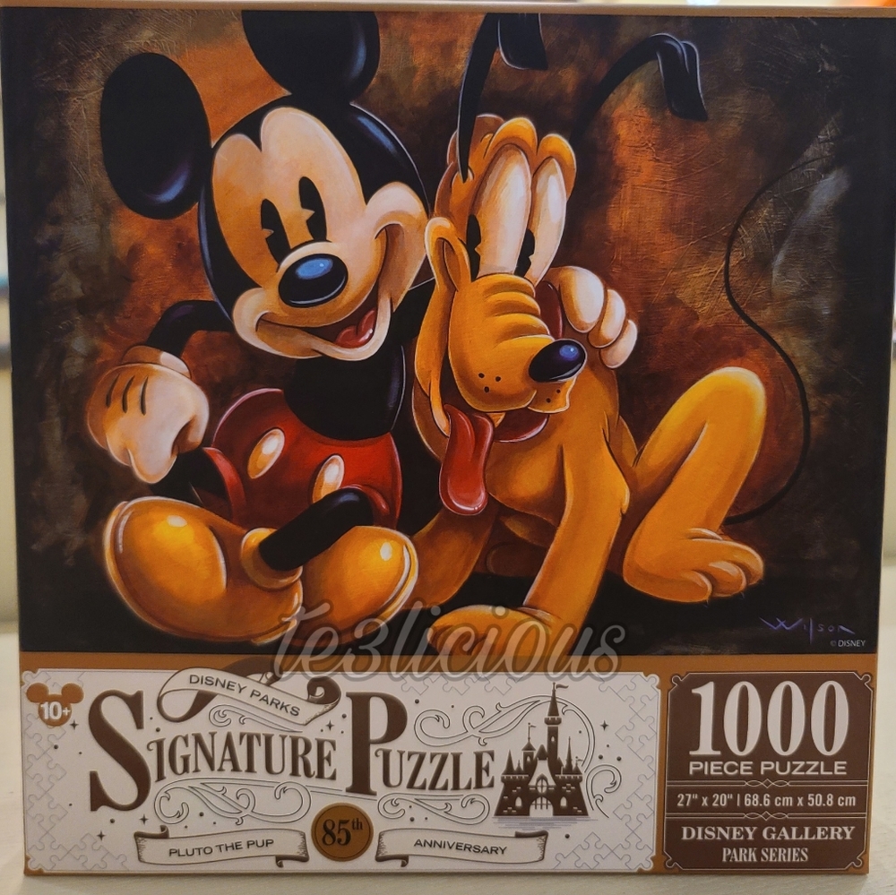 DISNEY PARKS MICKEY PLUTO SIGNATURE PUZZLE - Picture 2 of 5